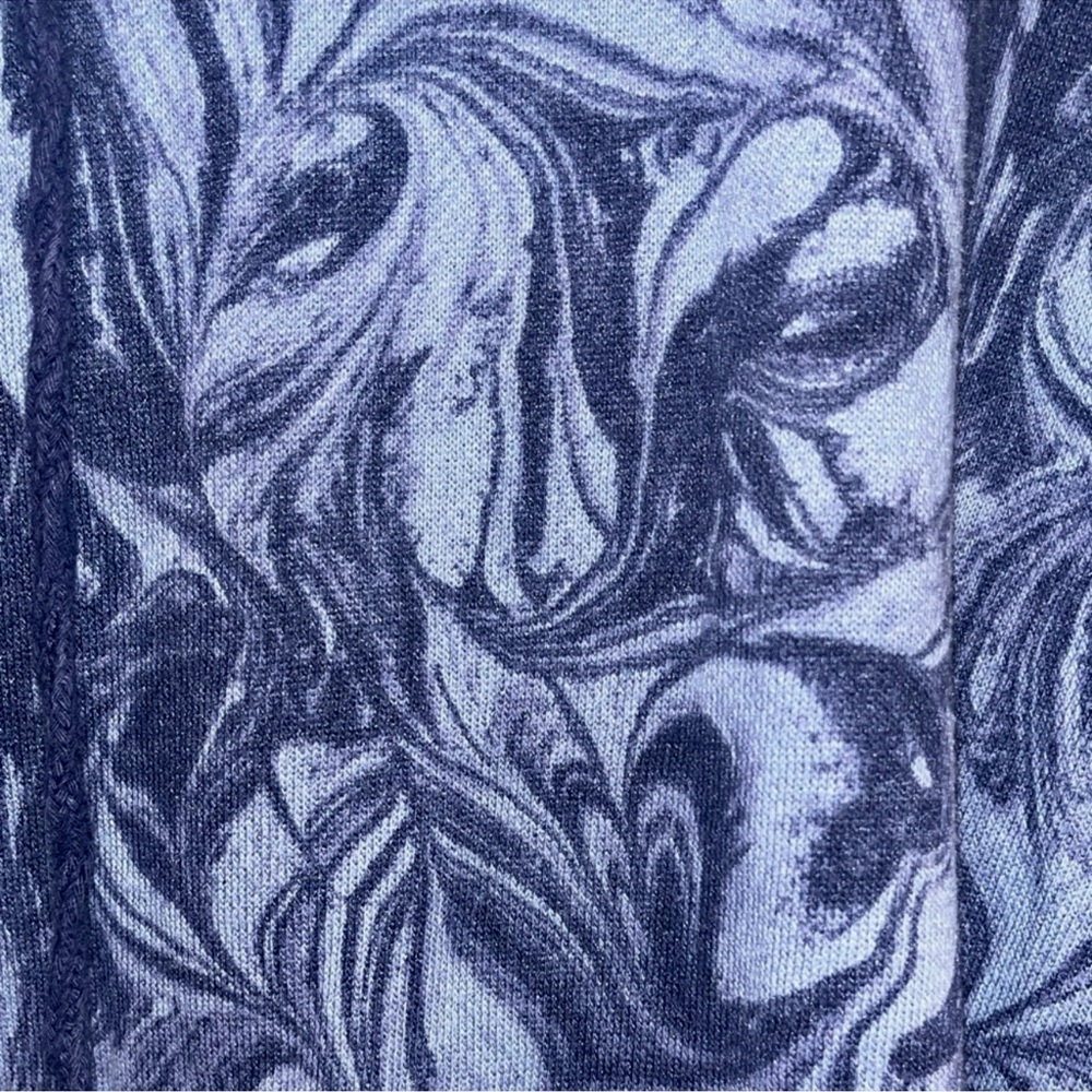 Victoria's Secret Blue Marble Long Sleeve Hood  Sweatshirt Women’s Size L  NWOT - Picture 8 of 10